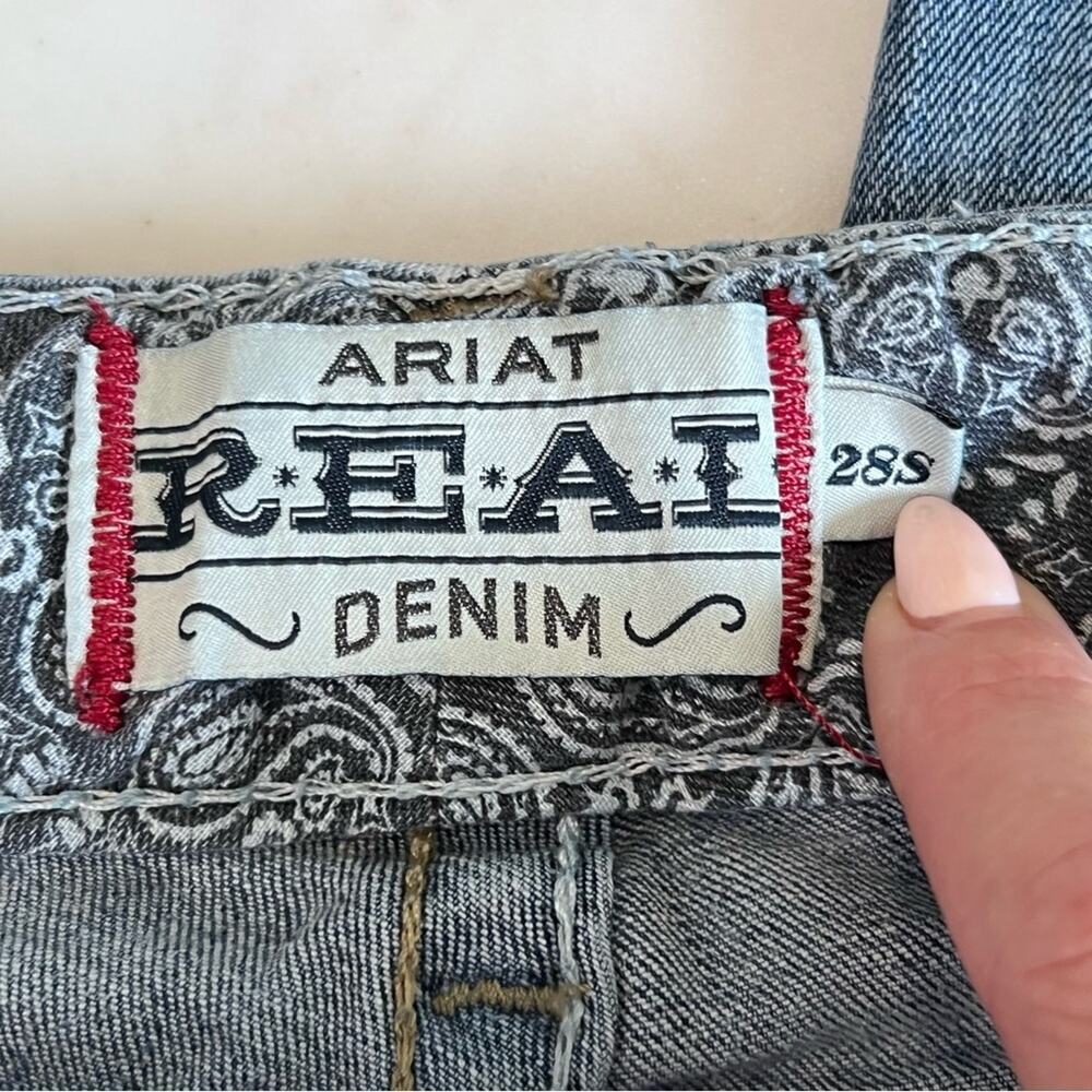 Ariat Real Denim Bootcut Embroidered Pockets Jeans Size 28S - Picture 14 of 15